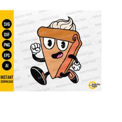 cute running pumpkin pie png | autumn t-shirt sticker design graphics | cricut cutting files printable clipart vector di