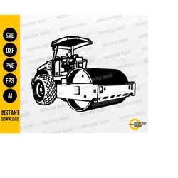 asphalt steam roller svg | construction vehicle svg | heavy machine machinery highway road | cut files clipart vector di