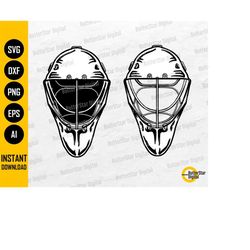 goalie helmet svg | hockey mask svg | sports gear headgear equipment | cutting file printable clipart vector digital dow