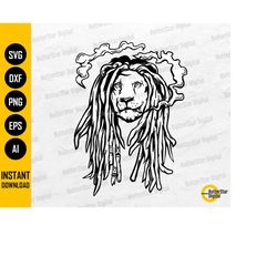 rasta lion svg | dreads svg | reggae svg | one love svg | 420 svg | stoner svg | cutting file cuttable clipart vector di
