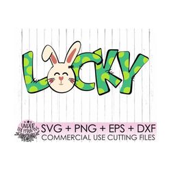 easter bunny , luck bunny, happy easter, bunny svg, easter svg, /clipart, cut file, cricut, silhouette, png