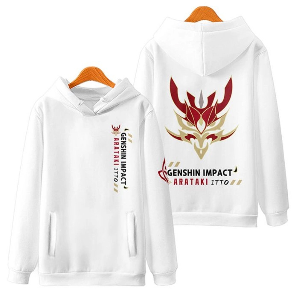 Itto Genshin Impact All Over Print 3D Hoodie Zip Hoodie, Itto Genshin Impact Hoodie 3D Zip Hoodie Fleece Hoodie