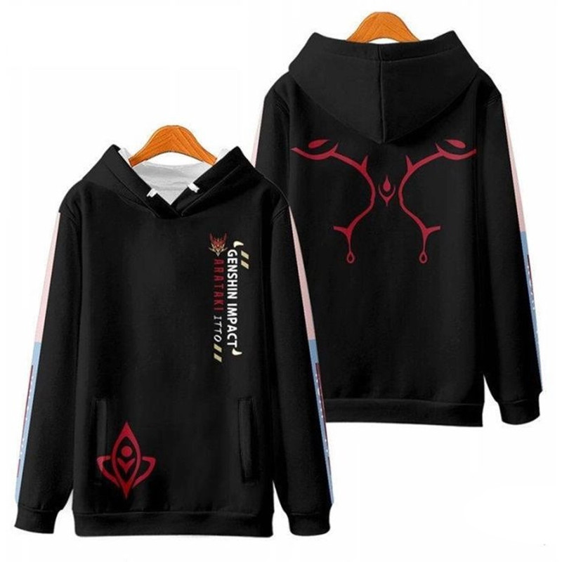 Itto Genshin Impact All Over Print 3D Hoodie Zip Hoodie, Itto Genshin Impact Hoodie 3D Zip Hoodie Fleece Hoodie