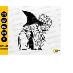 smoking wizard svg | smoking pipe svg | tobacco svg | smoke svg | cricut cutting file silhouette cameo clipart vector di