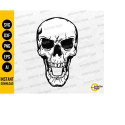 laughing skull svg | evil svg | gothic decal shirt graphics | cricut cutting files silhouette cuttable clipart vector di