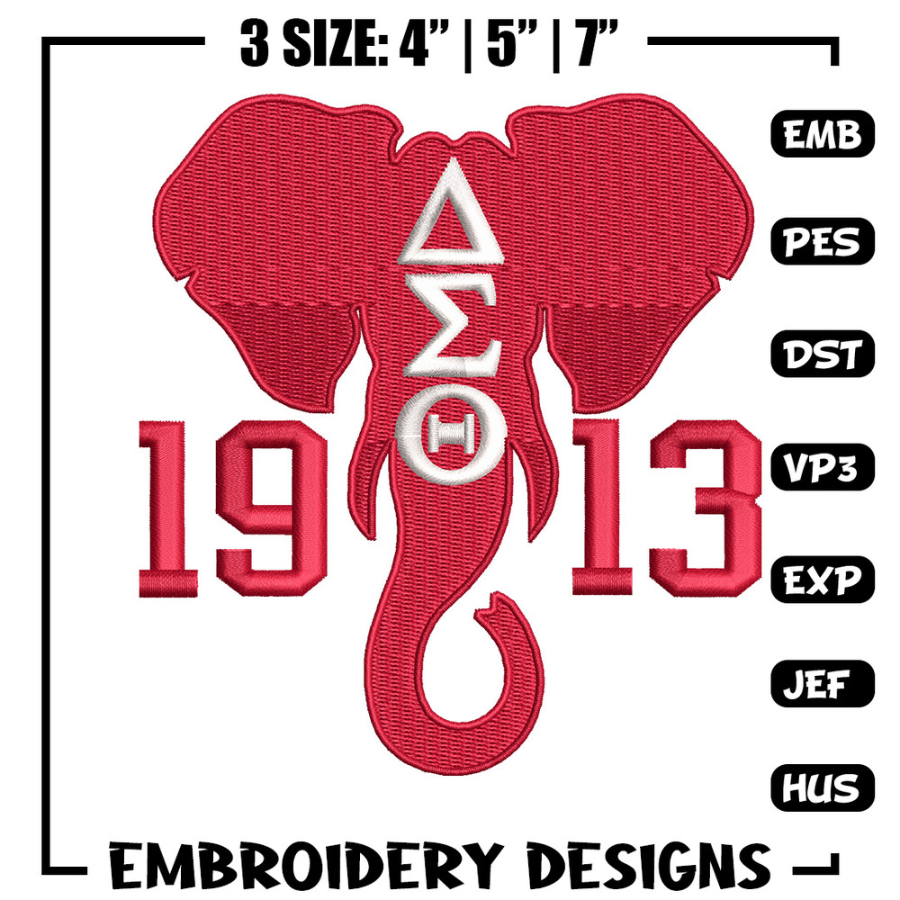 1913 elephant embroidery design, Logo embroidery, Embroidery file, Embroidery shirt, Emb design, Digital download.jpg