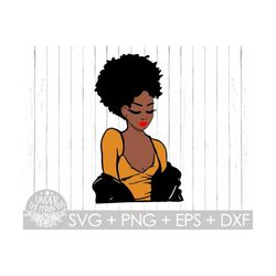afro woman svg, black girl svg, afro girl silhouette svg, black woman svg, clipart, hair svg, afro hair svg, cut files,