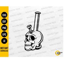 stoner skull svg | marijuana svg | 420 pothead gift t-shirt sticker decor decal | cricut silhouette printable clipart di