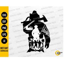 us firefighter svg | fire fighter svg t-shirt decal sticker vinyl stencil | cricut cut files printable clipart vector di