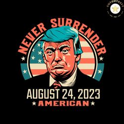 donald trump retro never surrender american flag svg file