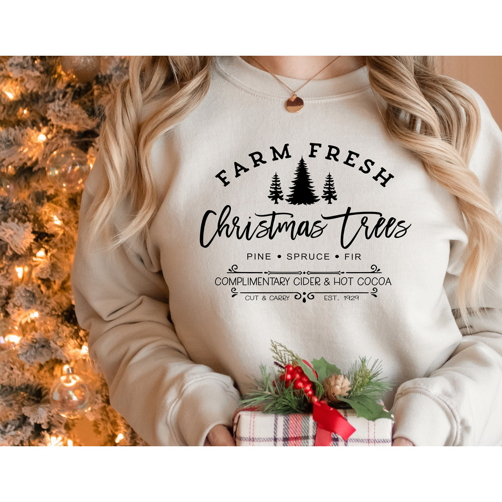 Christmas Tree Farm Fresh Sweatshirt,Merry Christmas Santa Gift Sweatshirt,2022 Merry Christmas,Christmas Pajamas,Family Matching.jpg