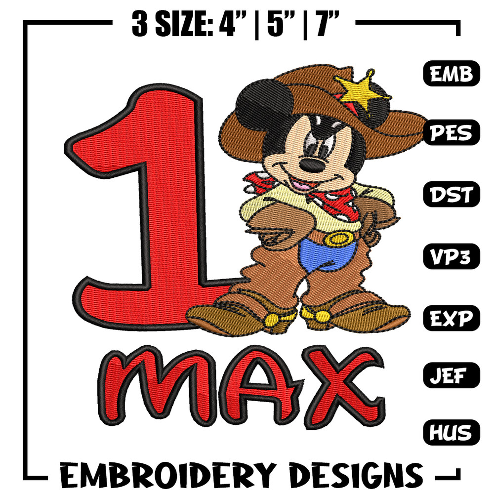 1 Max Mickey Mouse embroidery design, Mickey embroidery, logo design, Logo shirt, disney embroidery, Digital download.jpg