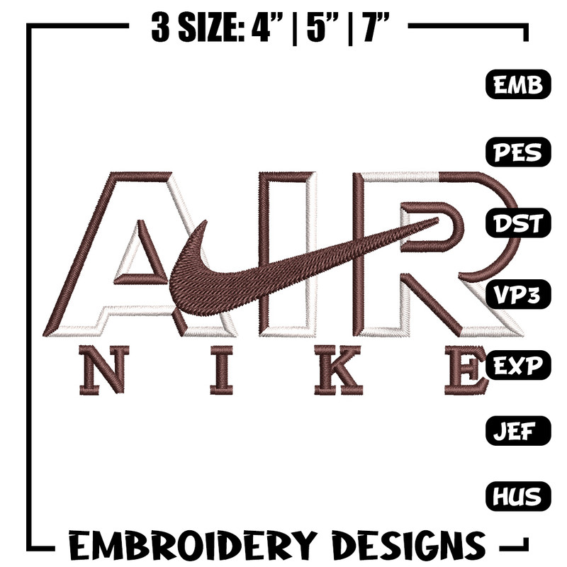 Air nike embroidery design, Nike embroidery, Embroidery file, Embroidery shirt, Nike design, Digital download.jpg