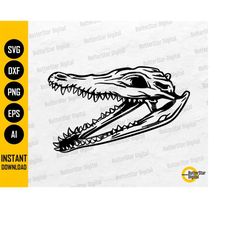 alligator skull svg | crocodile svg | animal vinyl decals shirt graphics | cricut cut file silhouette clipart vector dig