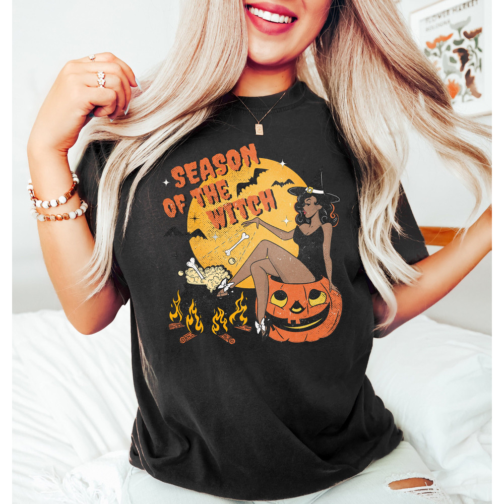 Season of the Witch Sweatshirt, Halloween Witch Shirt, Halloween Gift for Witches, Witchy Things Shirt, Spooky Season Halloween Sweatshirt.jpg