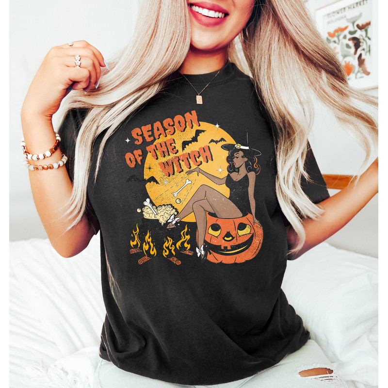 Season of the Witch Sweatshirt, Halloween Witch Shirt, Halloween Gift for Witches, Witchy Things Shirt, Spooky Season Halloween Sweatshirt.jpg
