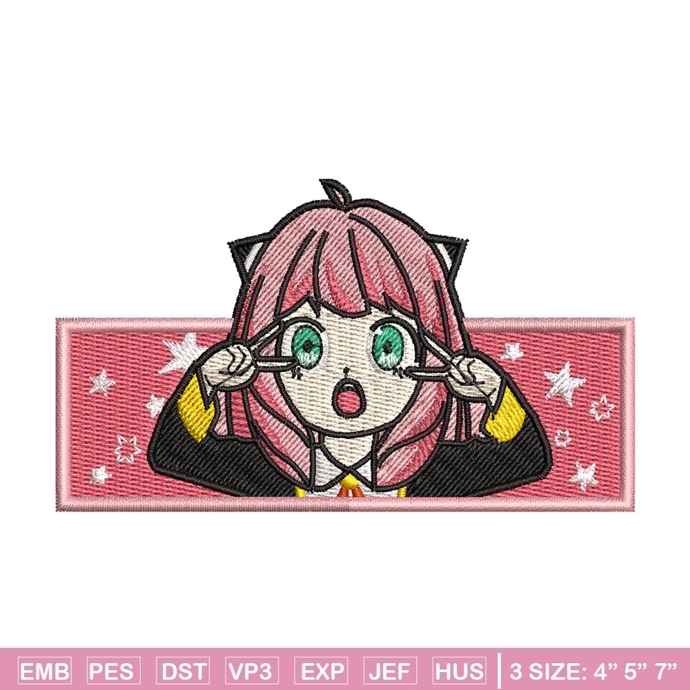 Anya box embroidery design, Spy family embroidery, Anime design, Embroidery shirt, Embroidery file, Digital download.jpg