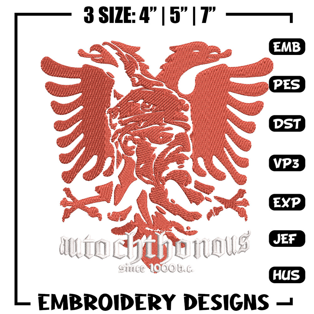 Autochthonous logo embroidery design, logo embroidery, logo design, embroidery file, logo shirt, Digital download..jpg