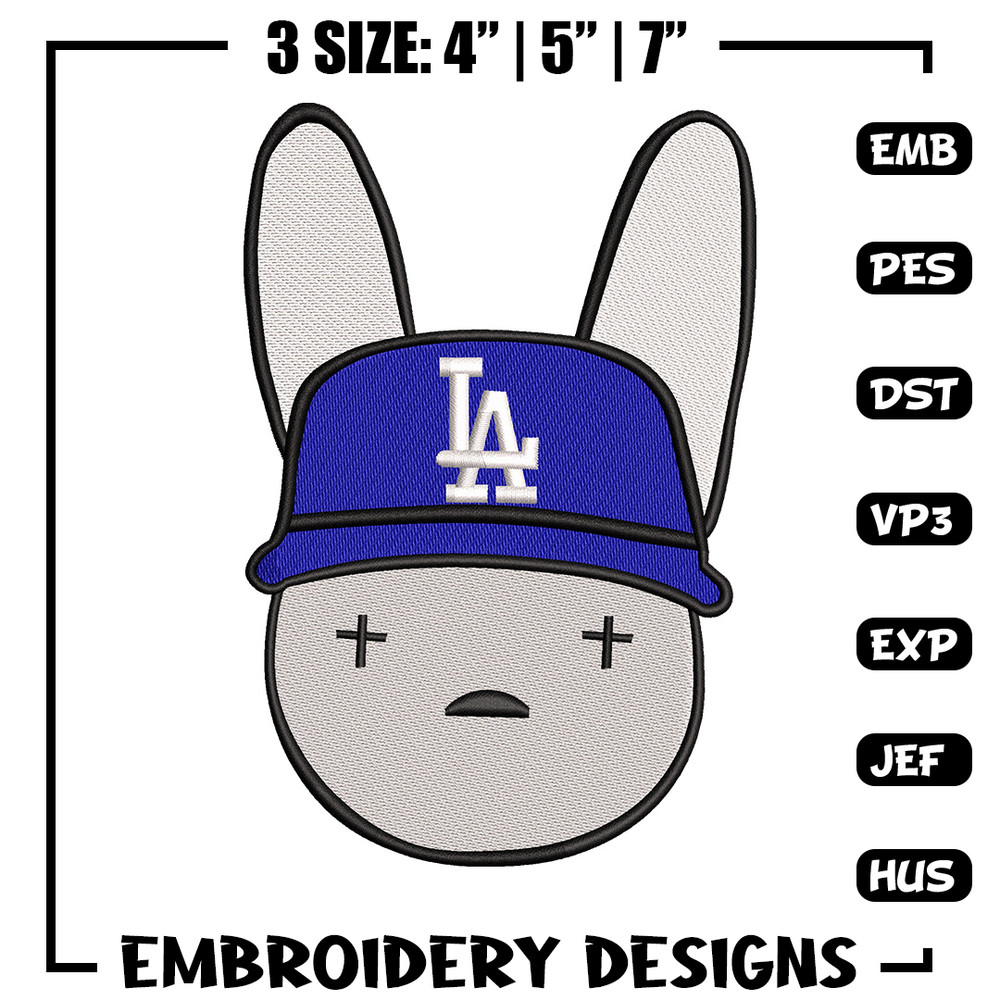 Bad bunny embroidery design, Bunny embroidery, Embroidery file, Embroidery shirt, Emb design, Digital download.jpg