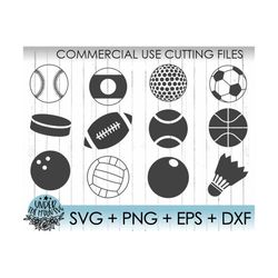 Sport Ball SVG- Sport Bundle SVG, Balls clipart, Balls clip art, Sport svg, Soccer svg- SVG Files for Silhouette Cameo o