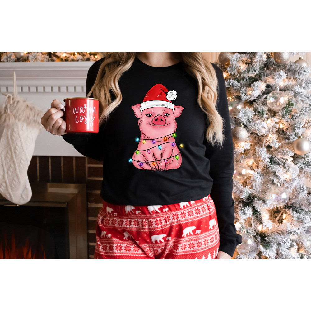 Christmas Shirt,Christmas Pig Sweater,Christmas Longsleeves,Cute Pig Shirt,Funny Christmas Tee,Happy New Year,Merry Christmas,Christmas Gift.jpg
