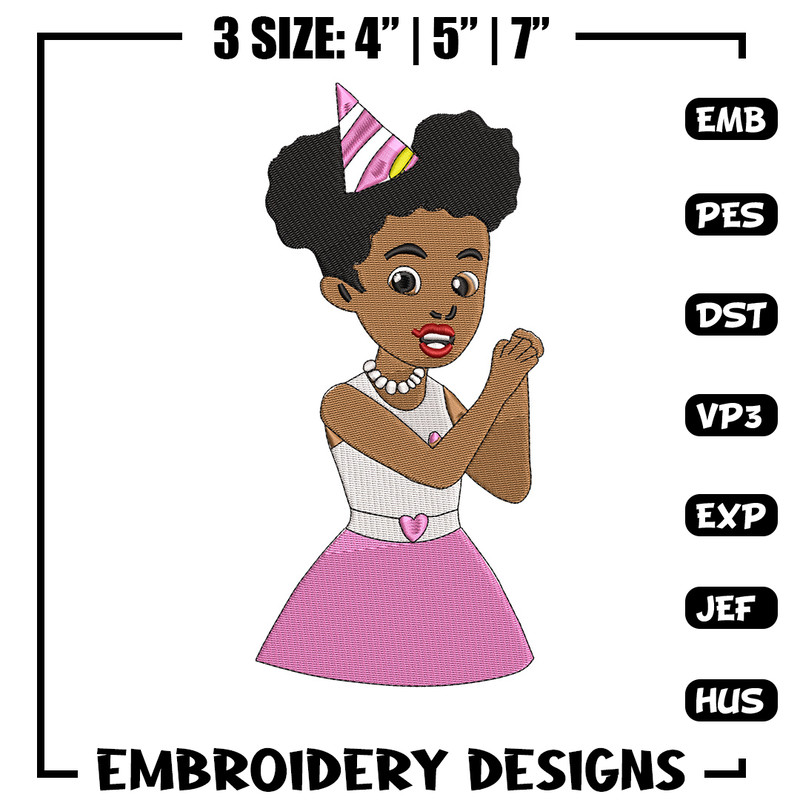 Black girl embroidery design, Gracies Coner embroidery,Embroidery file,Embroidery shirt, Emb design, Digital download.jpg