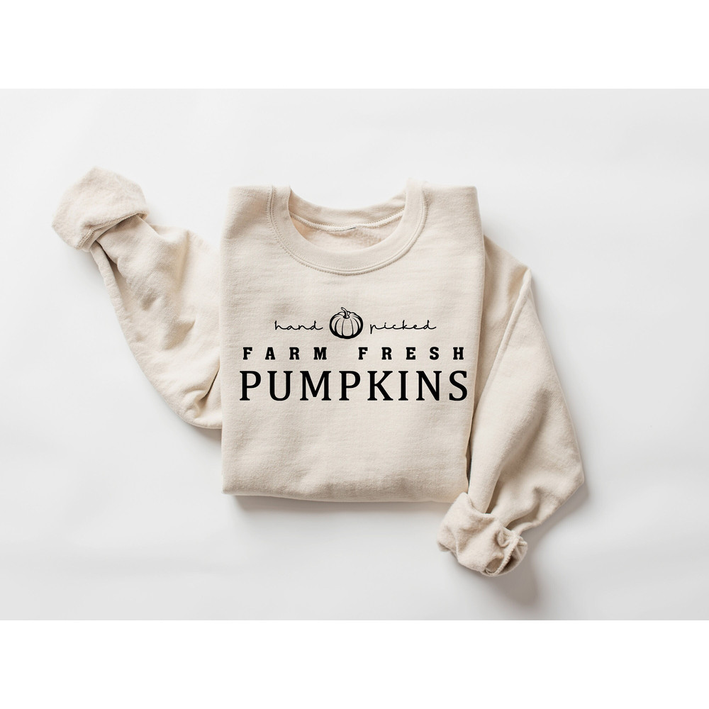 Farm Fresh Pumpkins Sweatshirt, Fall Pumpkin Crewneck Sweatshirt, Pumpkin Shirt, Fall Sweater, Pumpkin Patch Sweatshirt,Pumpkin Season Shirt.jpg