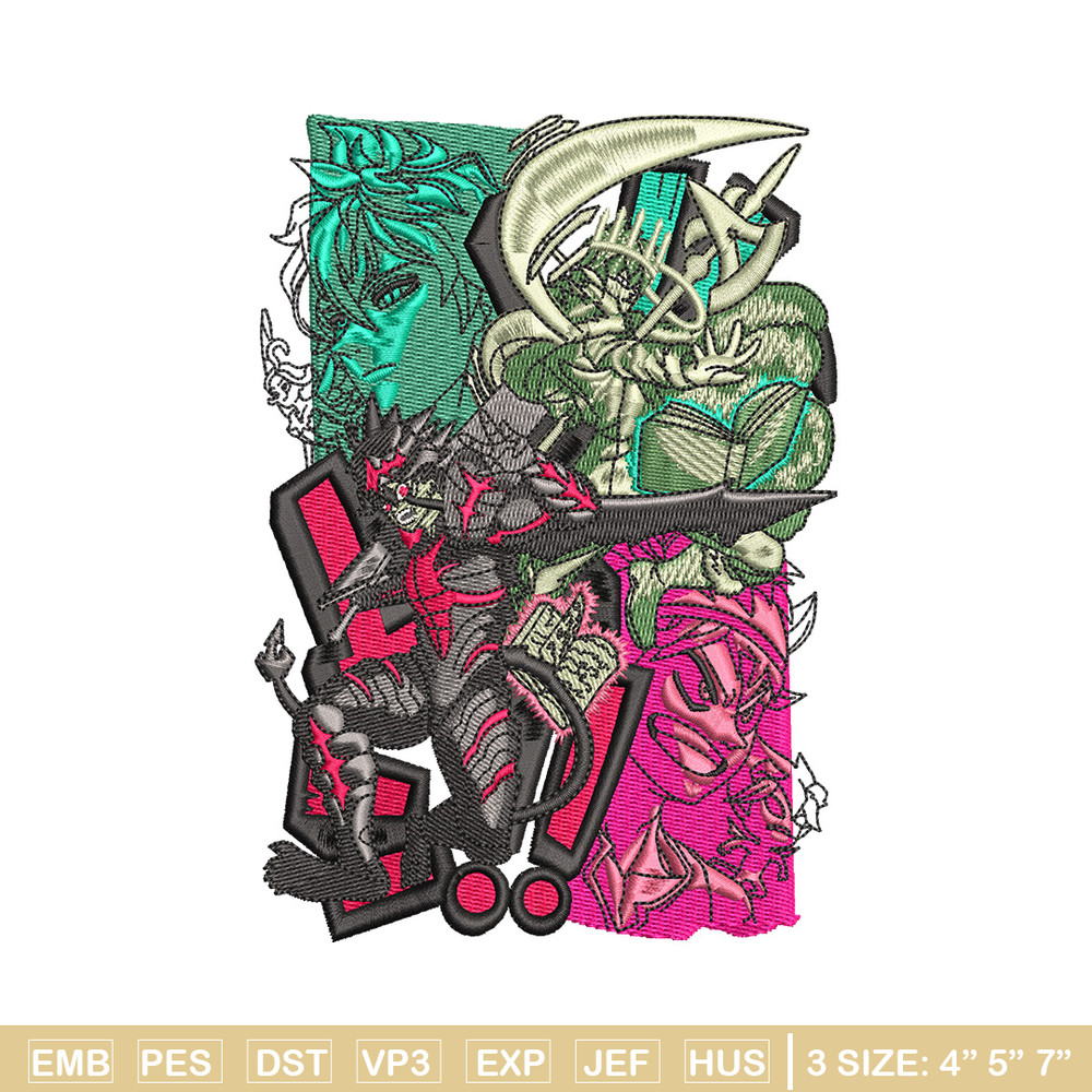 Asta form embroidery design, Black clover embroidery, Anime design, Embroidery shirt, Embroidery file, Digital download.jpg