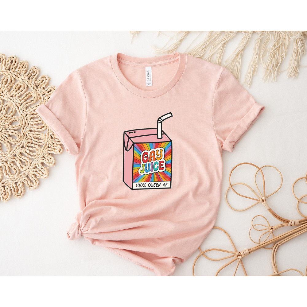 Gay Juice 100% Queer AF, Queer Pride Awareness Shirt, Funny Gay Shirt, Trans Shirt, Lesbian Shirt, Bisexual Gift, Love Is Love, Queer Future.jpg