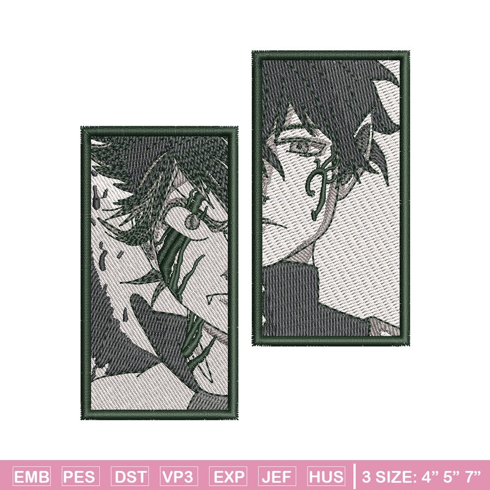 Asta yuno embroidery design, Black clover embroidery, Anime design, Embroidery shirt, Embroidery file, Digital download.jpg