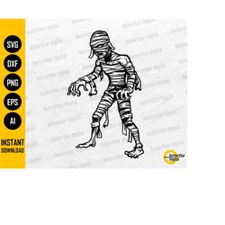 mummy svg | horror monster svg | halloween decal vinyl stencil graphics | cricut cut files silhouette clipart vector dig