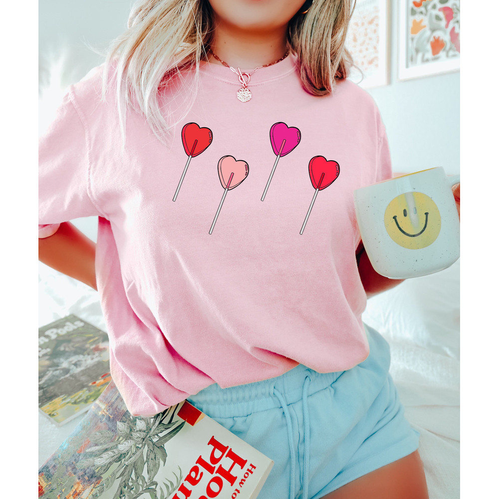 Valentines Day Tshirt,Lollipop Valentines Design Shirt,VDay Sweater,Valentines Day Gift For Lover,Valentines Sucker Shirt,Personalized Gifts.jpg