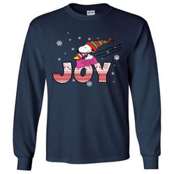 snoopy christmas joy peanuts long shirt