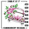 Car flower embroidery design, Car flower embroidery, logo design, embroidery file, logo shirt, Digital download..jpg
