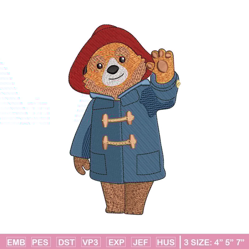 Bear hello embroidery design, Bear embroidery, Embroidery file, Embroidery shirt, Emb design, Digital download.jpg