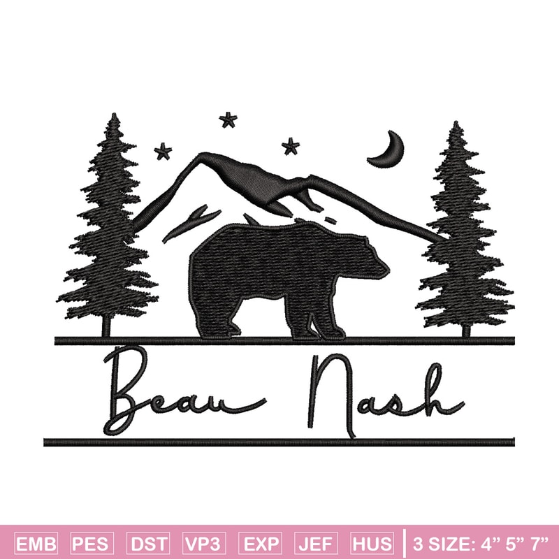 Beau nask embroidery design, Logo embroidery, Embroidery file, Embroidery shirt, Emb design, Digital download.jpg