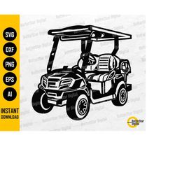 golf cart svg | golf illustration drawing vinyl stencil graphics  | cricut cut files silhouette cameo clip art vector di