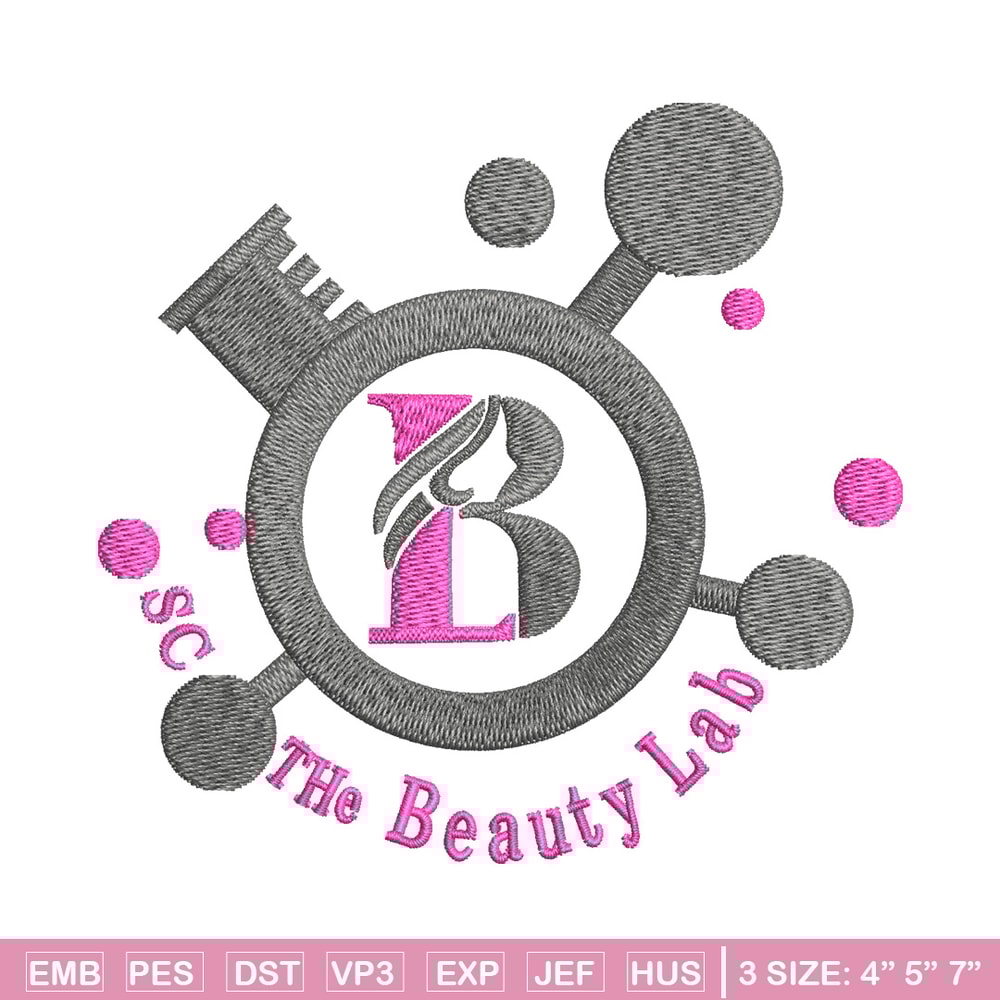 Beauty lab embroidery design, Logo embroidery, Embroidery file, Embroidery shirt, Emb design, Digital download.jpg