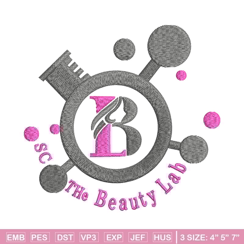 Beauty lab embroidery design, Logo embroidery, Embroidery file, Embroidery shirt, Emb design, Digital download.jpg
