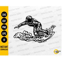 astronaut surfing svg | cosmic decal t-shirt vinyl graphics | cricut cutting file silhouette printable clipart vector di