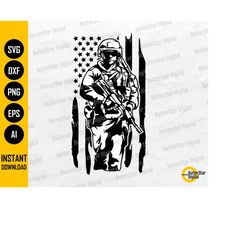 american soldier svg | us military svg | us army svg | us troops svg | cricut silhouette cutting files clipart vector di