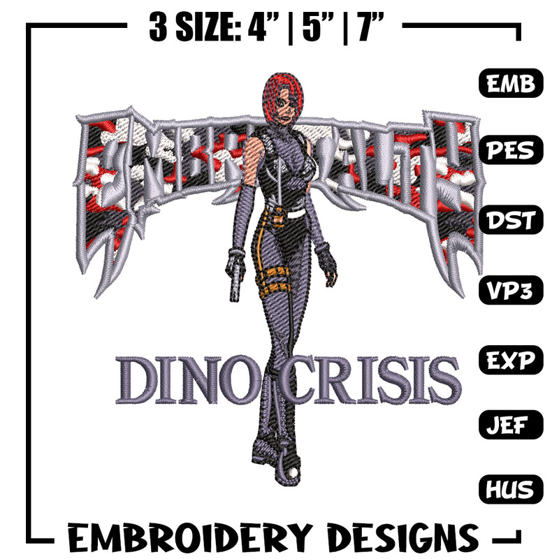 Dino Crisis embroidery design, Dino Crisis embroidery, logo design, embroidery file, logo shirt, Digital download..jpg