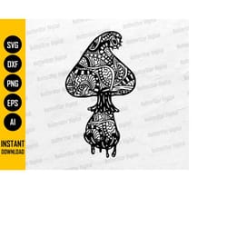 trippy mushroom svg | psychedelic svg | intricate shirt decal graphics | cricut cut files silhouette cuttable clipart di