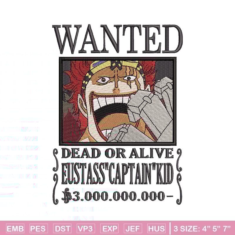 Bounty kid embroidery design, One piece embroidery, Anime design, Embroidery shirt, Embroidery file,Digital download.jpg