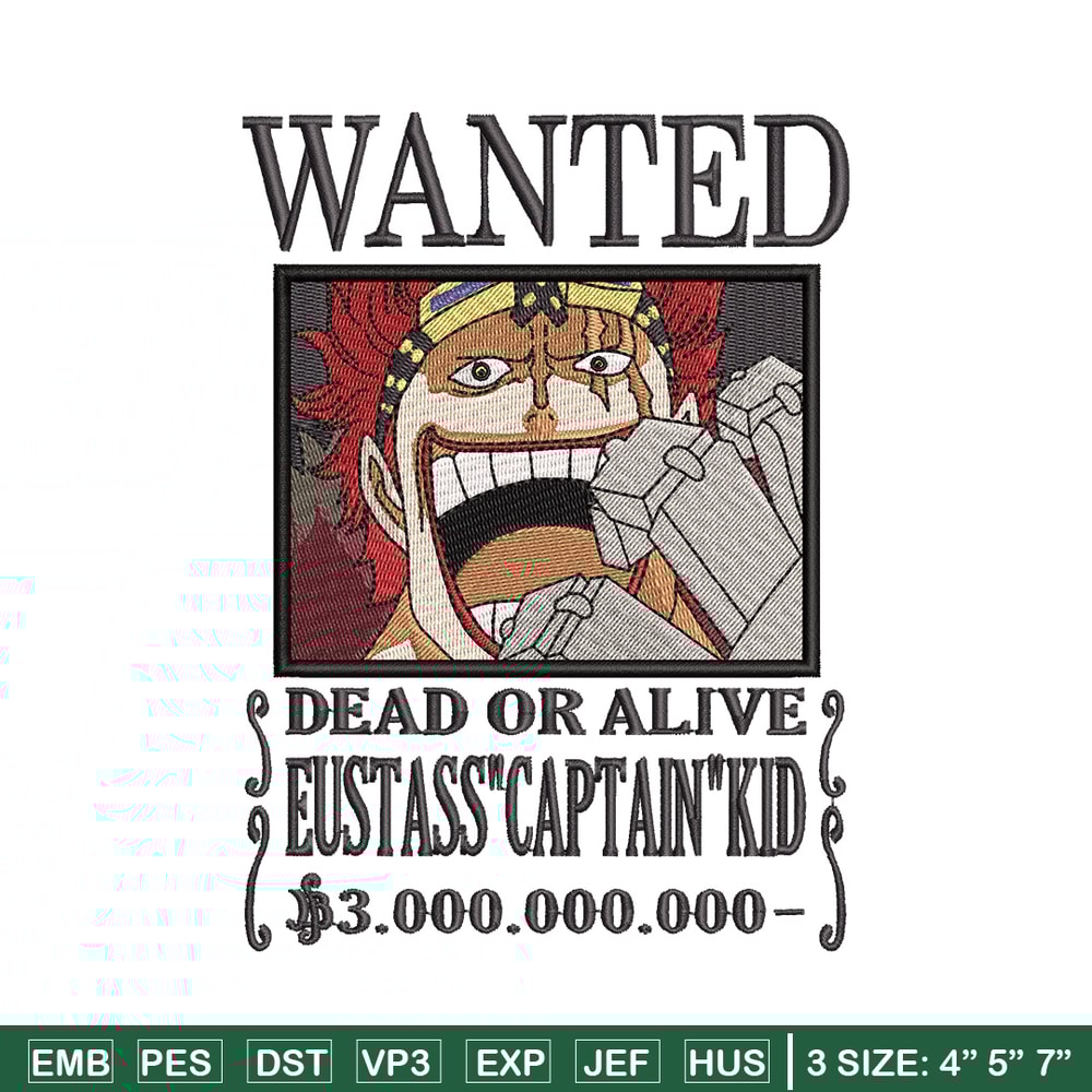 Bounty kid embroidery design, One piece embroidery, Anime design, Embroidery shirt, Embroidery file,Digital download.jpg