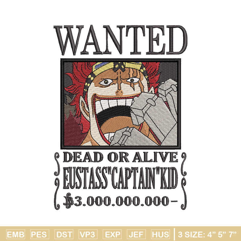 Bounty kid embroidery design, One piece embroidery, Anime design, Embroidery shirt, Embroidery file,Digital download.jpg