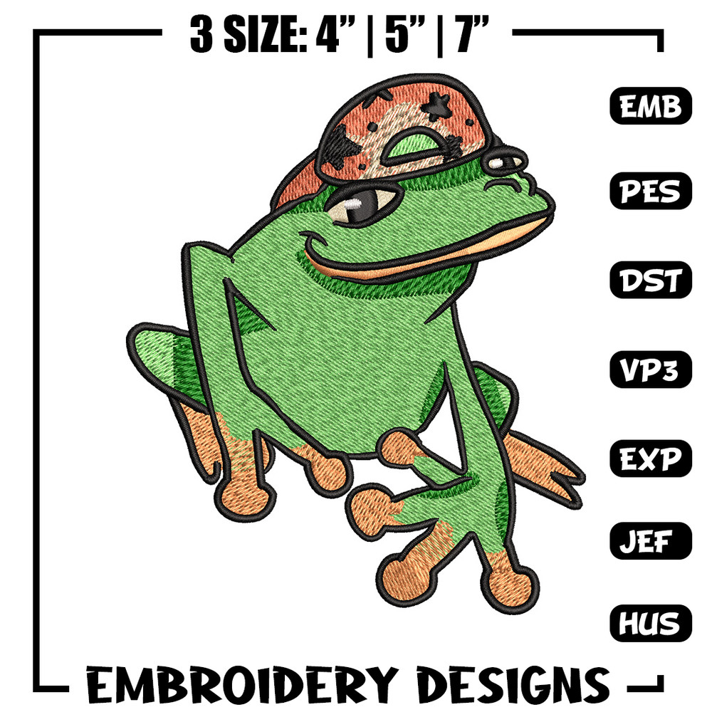 Frog boy embroidery design, Frog embroidery, Embroidery file, Embroidery shirt, Emb design, Digital download.jpg