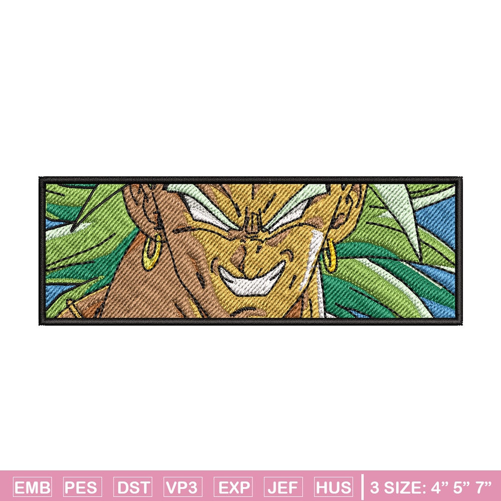 Broly box embroidery design, Dragonball embroidery, Anime design, Embroidery shirt, Embroidery file, Digital download.jpg