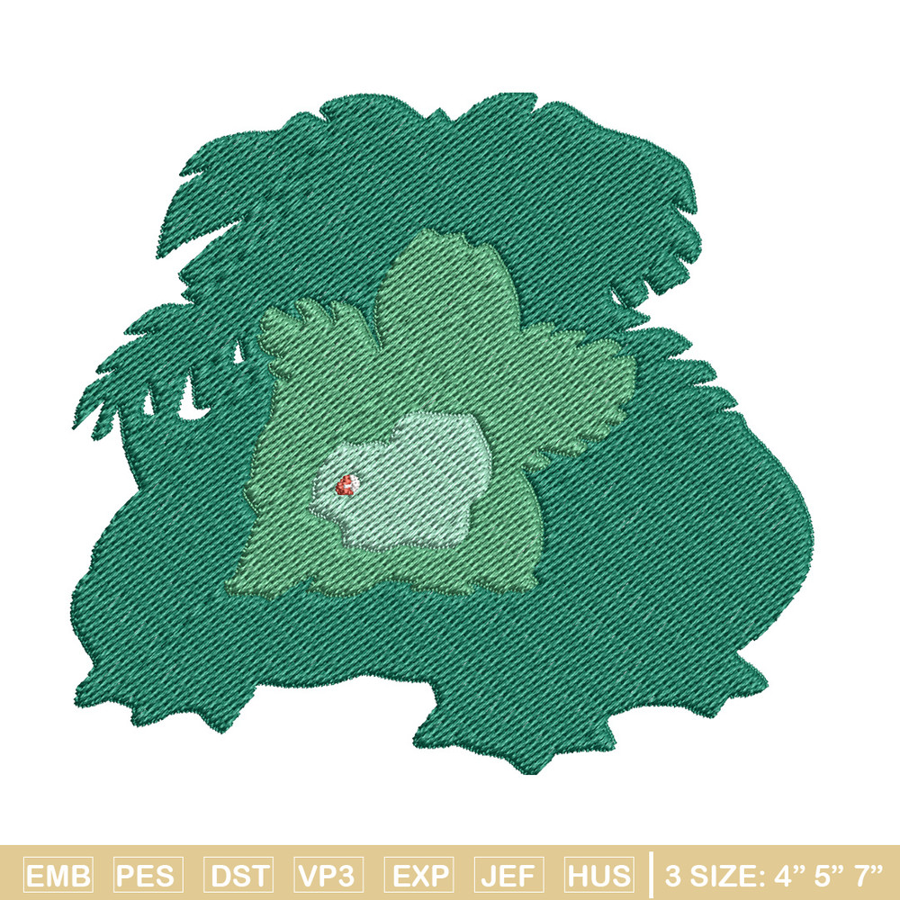 Bulbasaur embroidery design, Pokemon embroidery, Anime design, Embroidery shirt, Embroidery file, Digital download.jpg