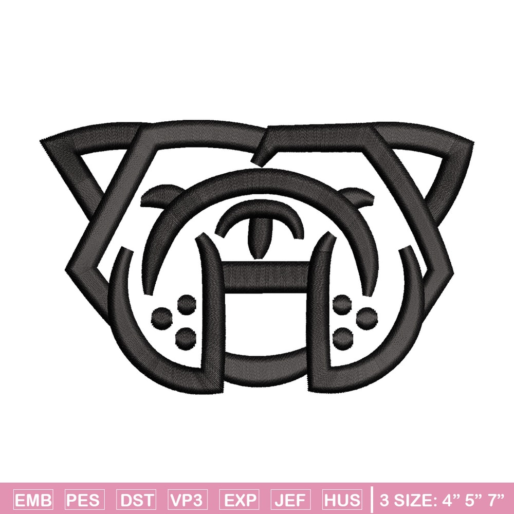 Bull dog embroidery design, Bull embroidery, Embroidery file, Embroidery shirt, Emb design, Digital download.jpg